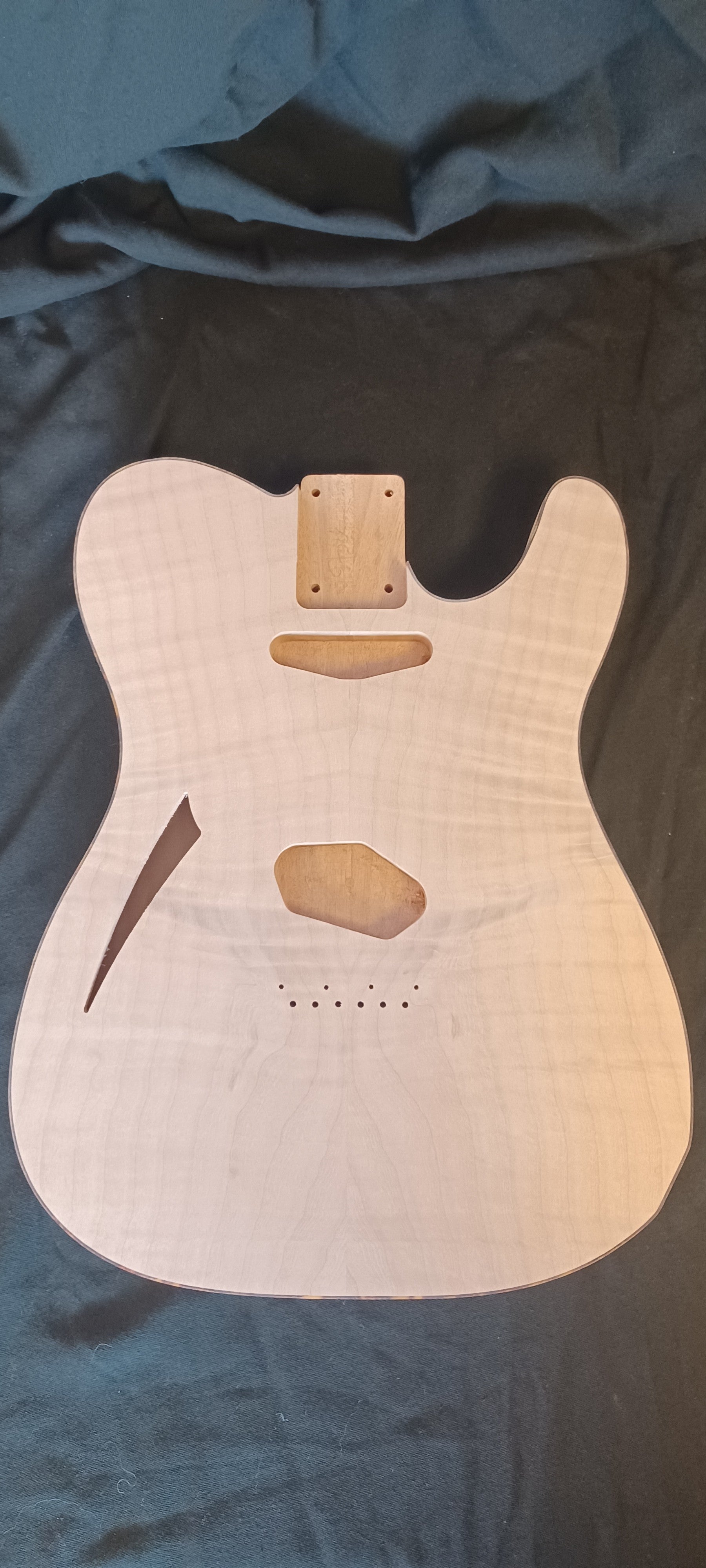 Mahogany/Flame Maple Thinline Tele