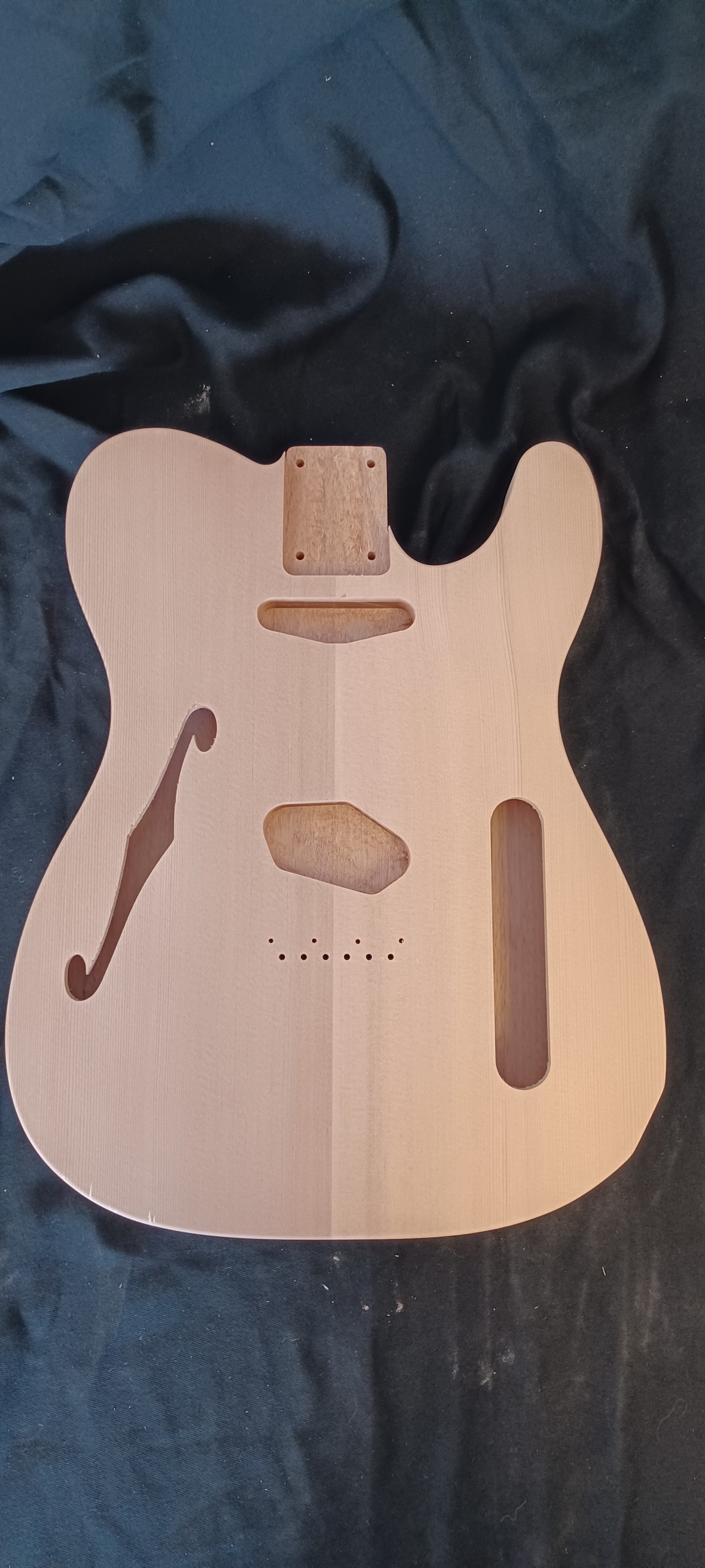 Mahogany/Spruce Thinline Tele Body