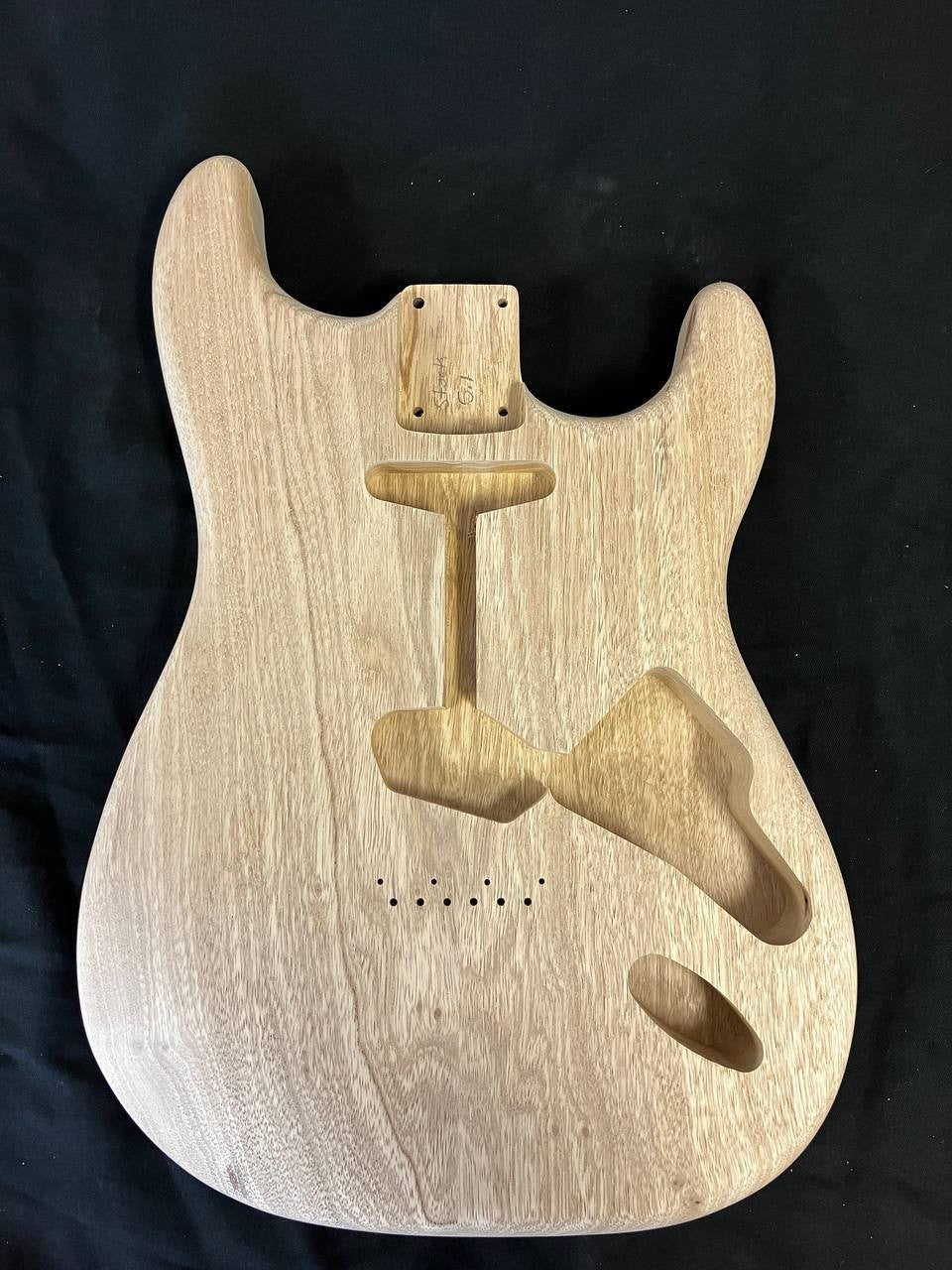 1PC Black Limba Strat Body