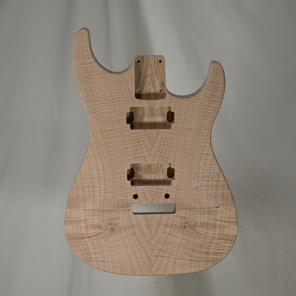 Swamp Ash/Flame Maple Dinky Strat Body