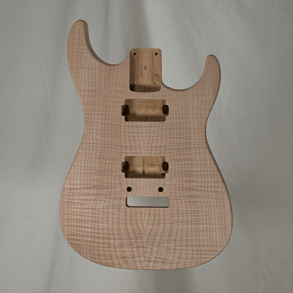 Alder/Flame Maple Dinky Strat Body