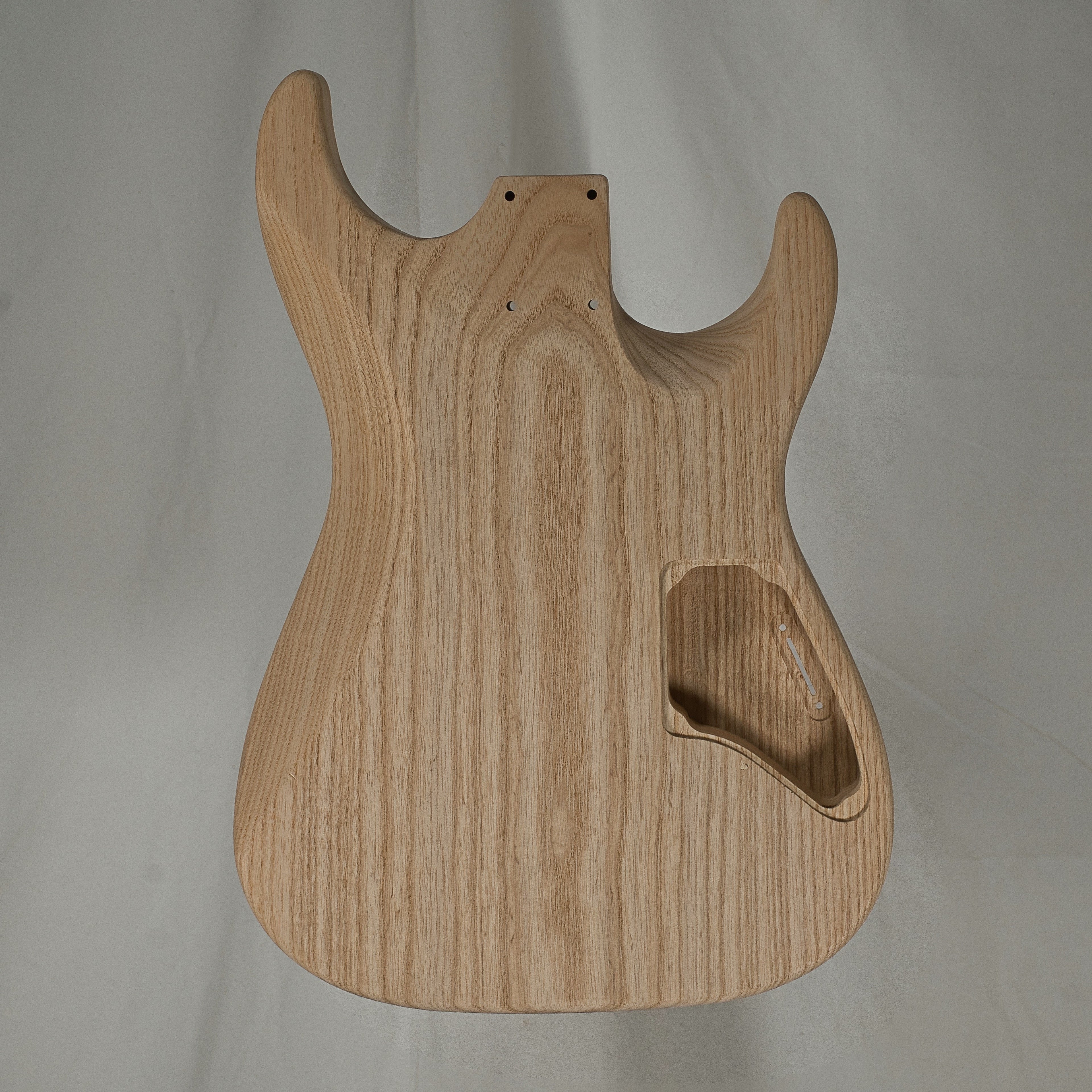 *LEFTY* 1PC Swamp Ash Dinky Carved Top Strat Guitar Body