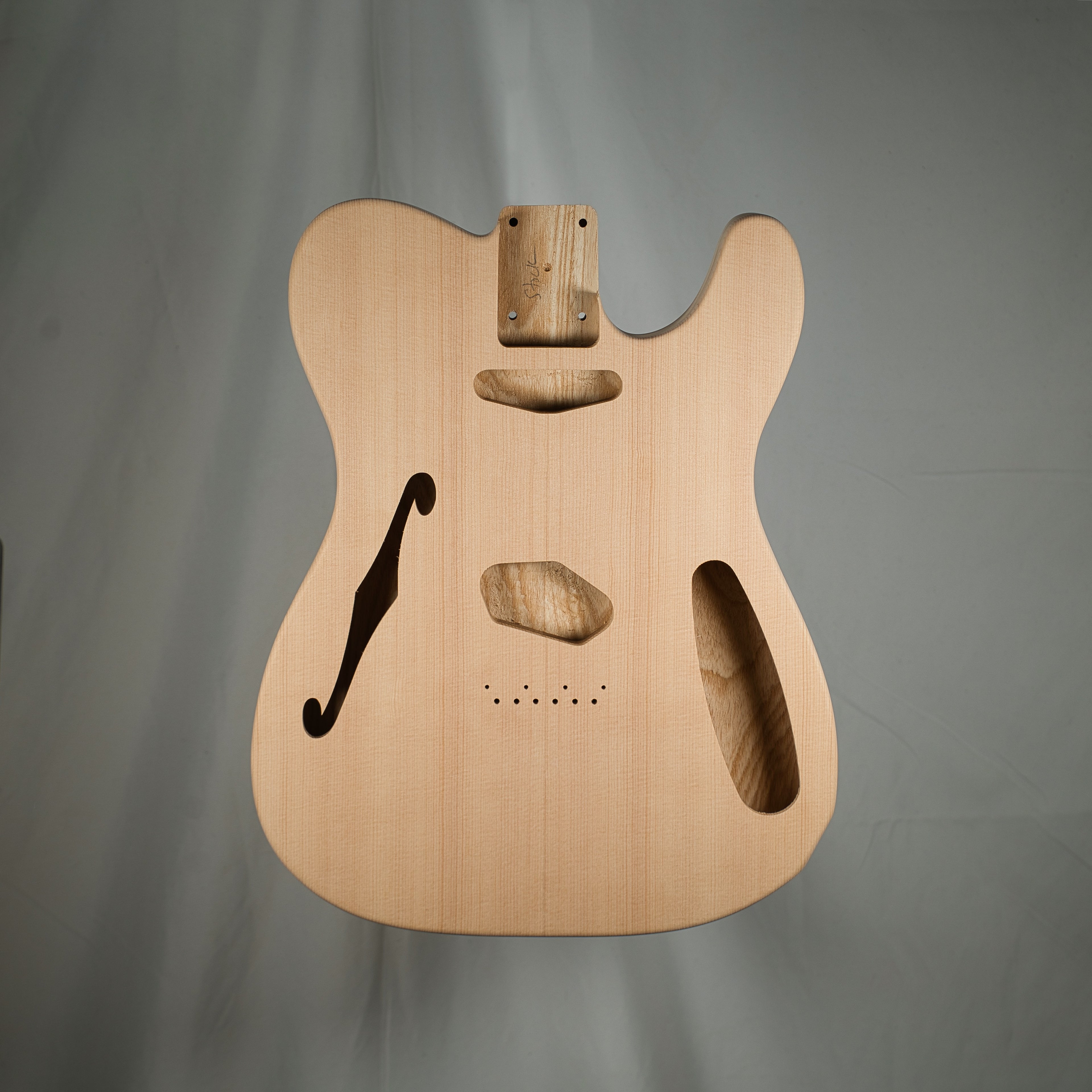 1PC Swamp Ash/Spruce Tele Guitar Body