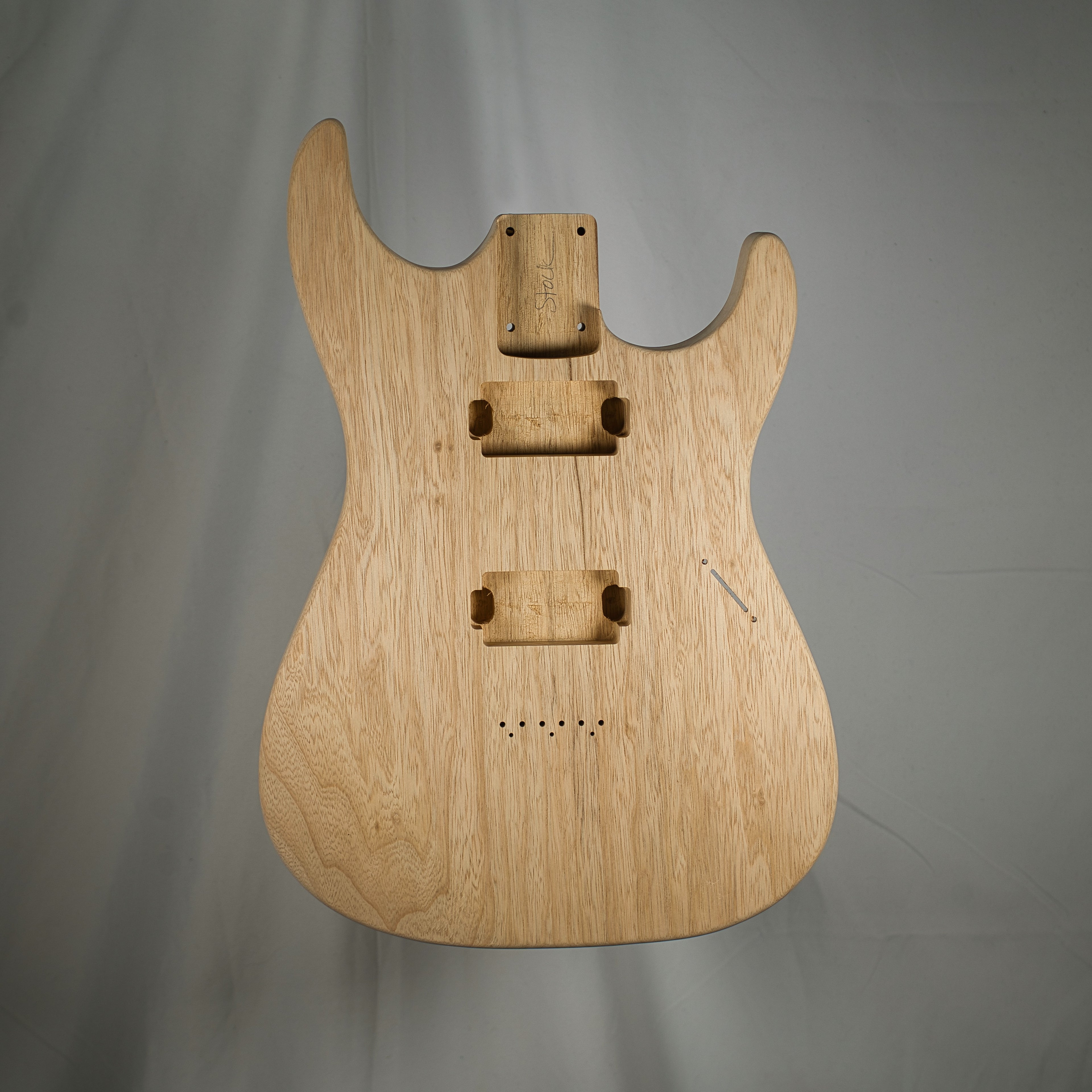 White LImba (Korina) Dinky Strat Guitar Body