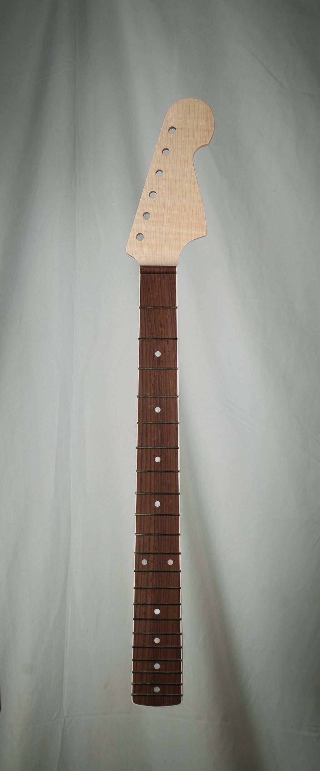 Quartersawn Flame Maple U3 Guitar Neck with White Binding