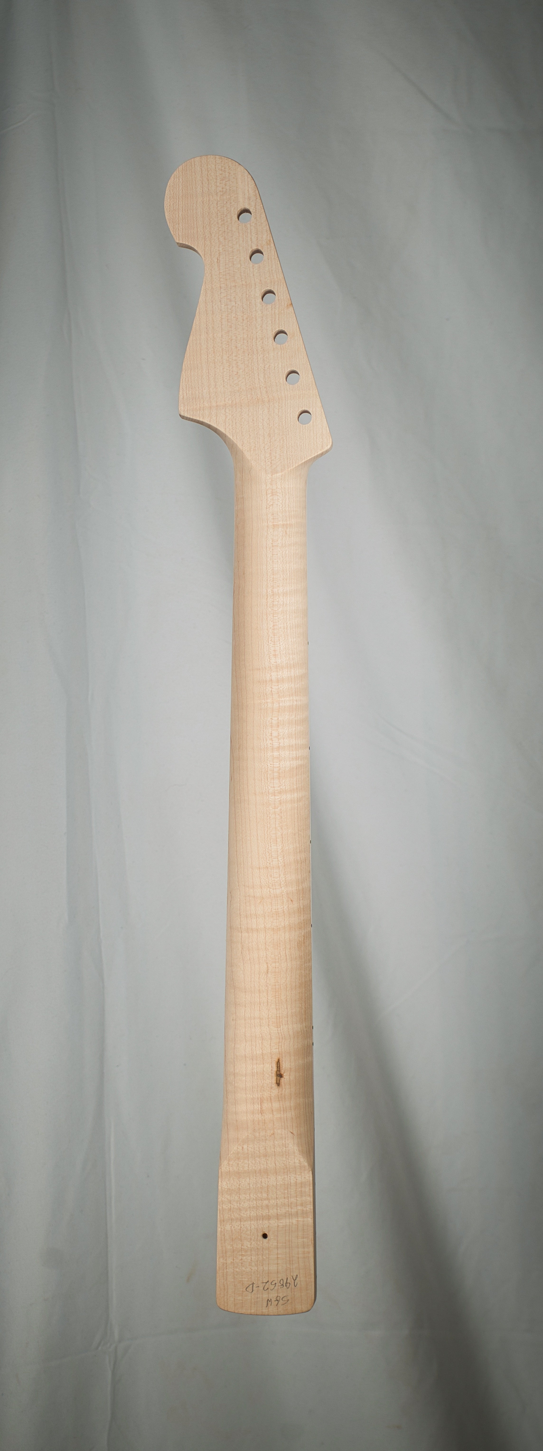 Quartersawn Flame Maple U3 Guitar Neck with White Binding