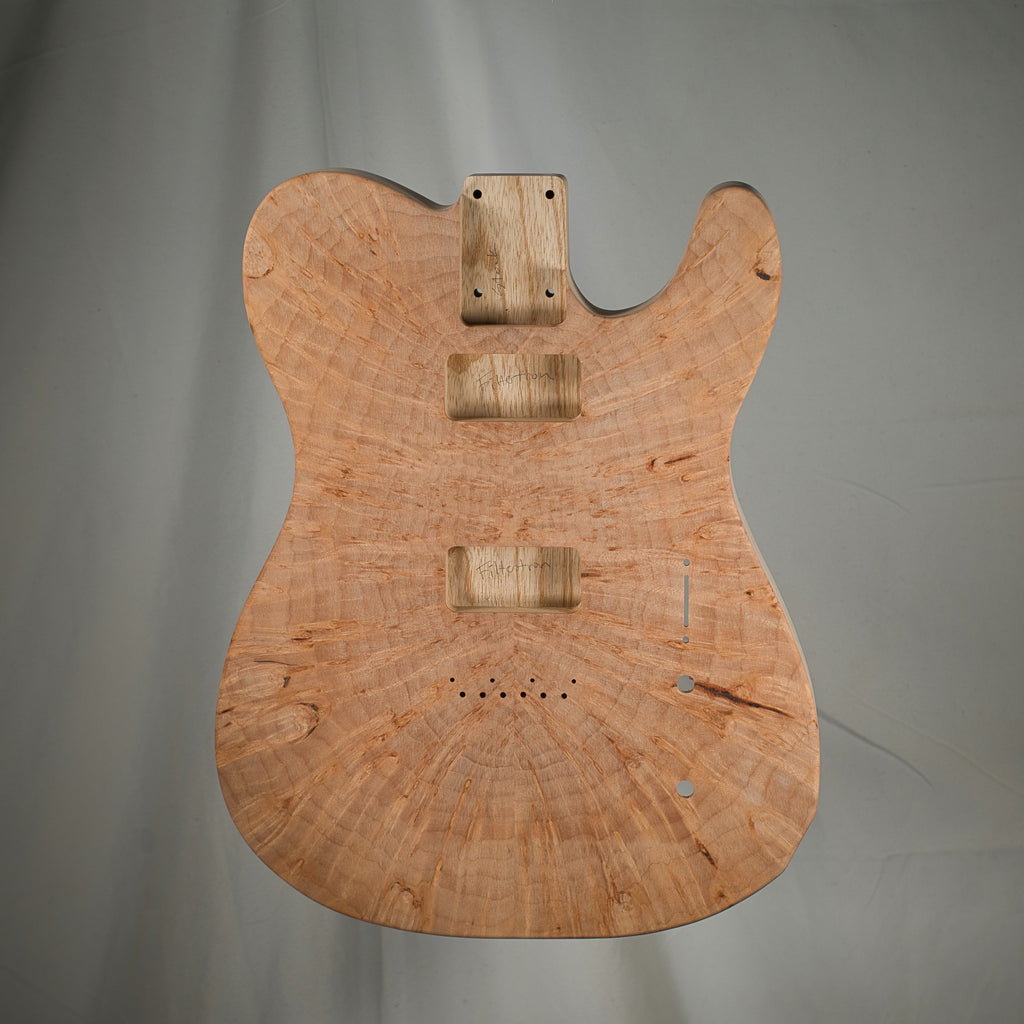 1PC Swamp Ash/Burl Maple Tele Guitar Body