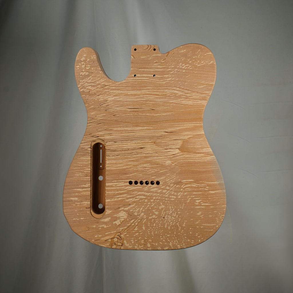 One-Piece Spalt Alder/Reclaimed Pine Tele Guitar Body