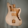 1PC Mahogany/Quilt Maple Top Jazzmaster Guitar Body