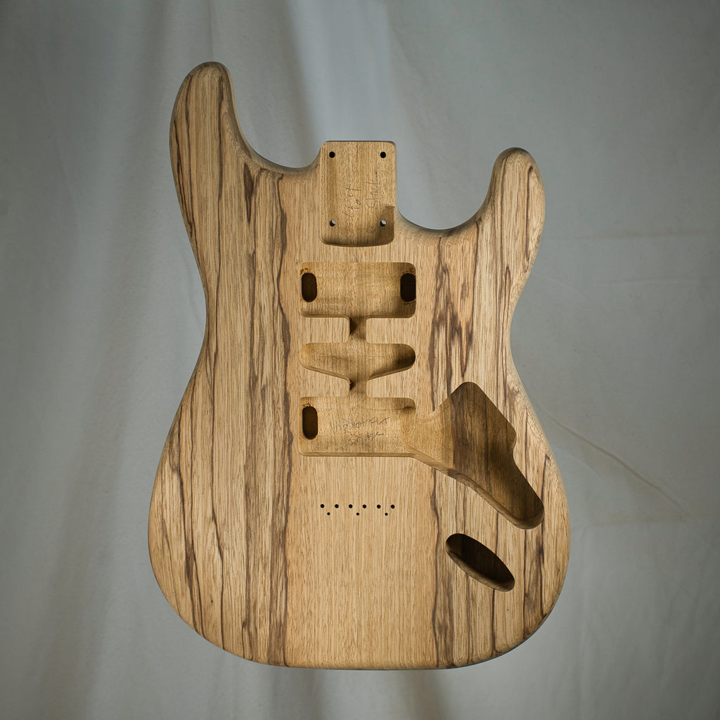 Chambered Black Limba (Korina) Strat Guitar Body