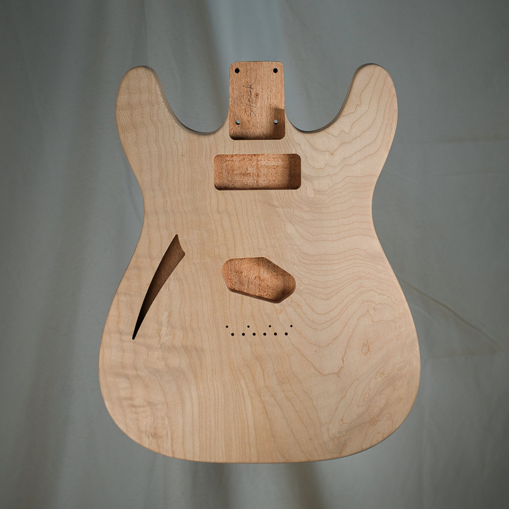 Swamp Ash/Maple Double Cut Tele Guitar Body