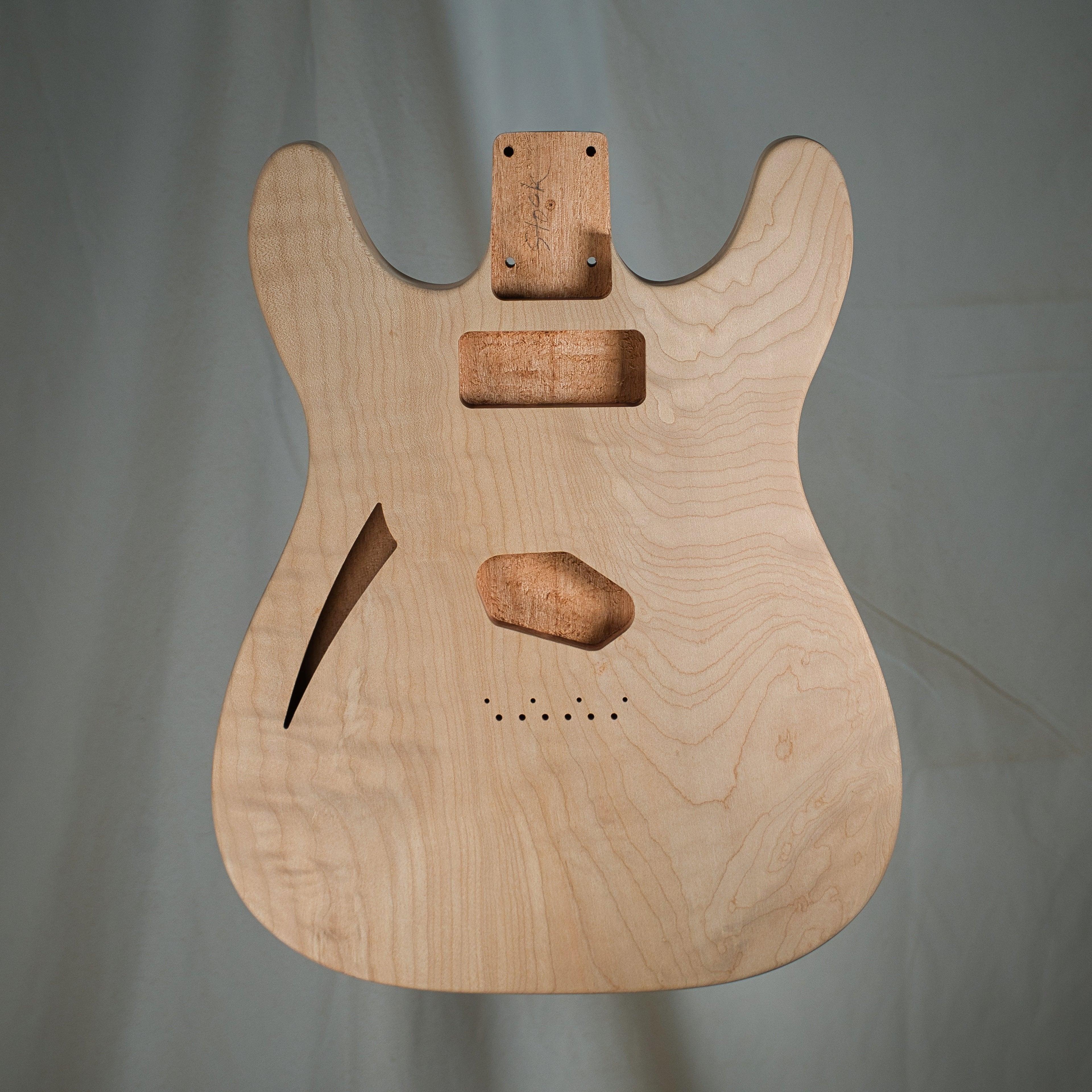 Swamp Ash/Maple Double Cut Tele Guitar Body