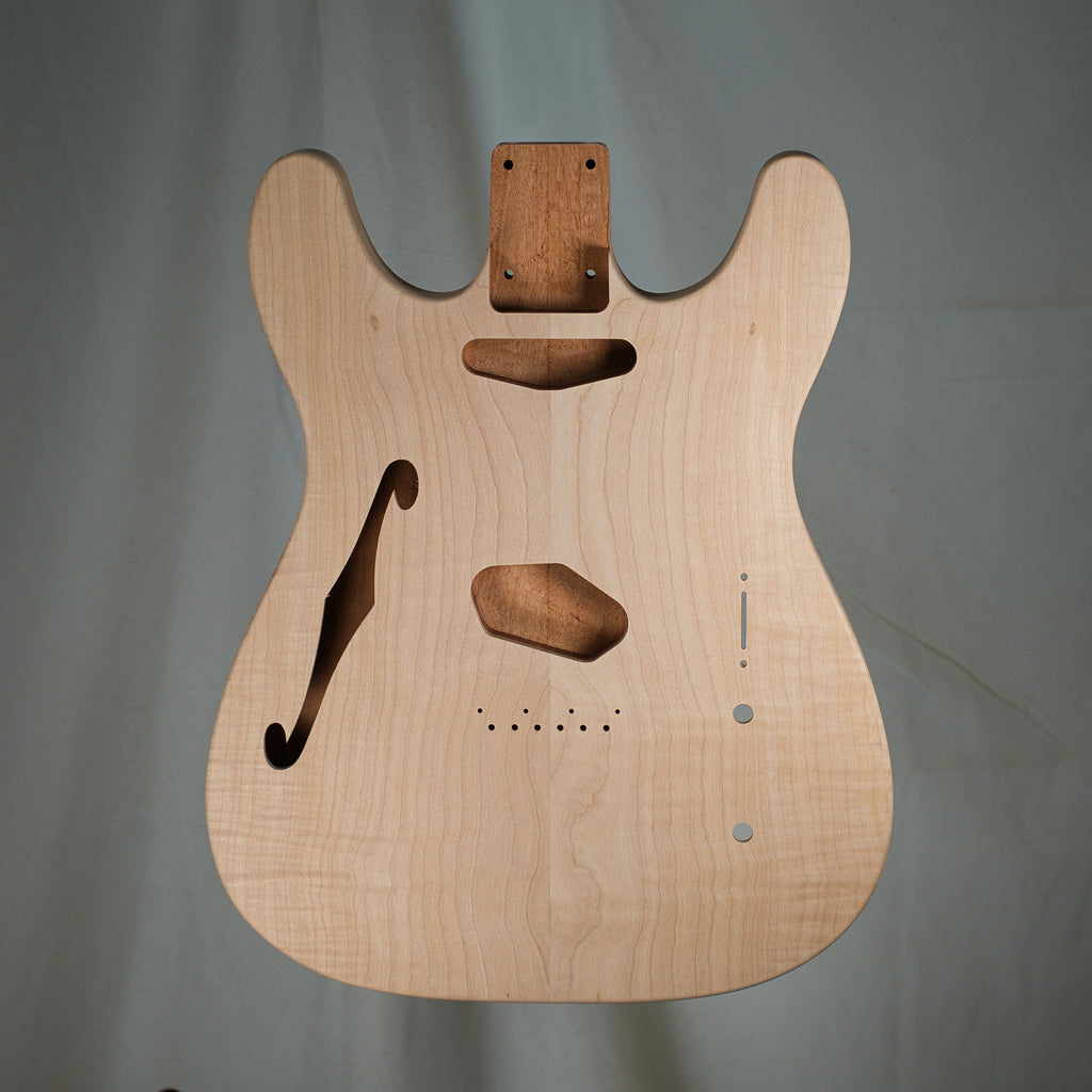 Mahogany/Maple Double Cut Tele Guitar Body