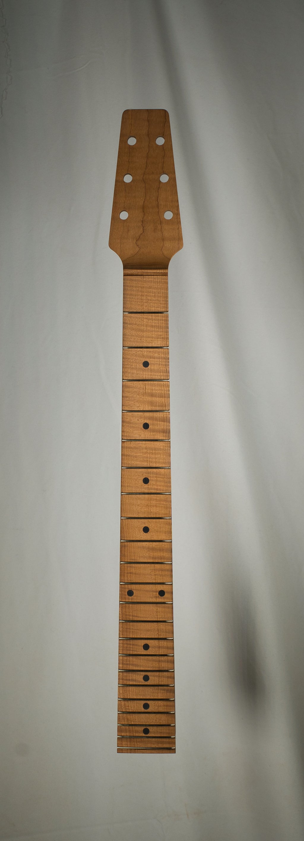 Roasted Flame Maple/Roasted Flame Maple Snakehead Guitar Neck