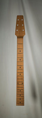 Roasted Flame Maple/Roasted Flame Maple Snakehead Guitar Neck