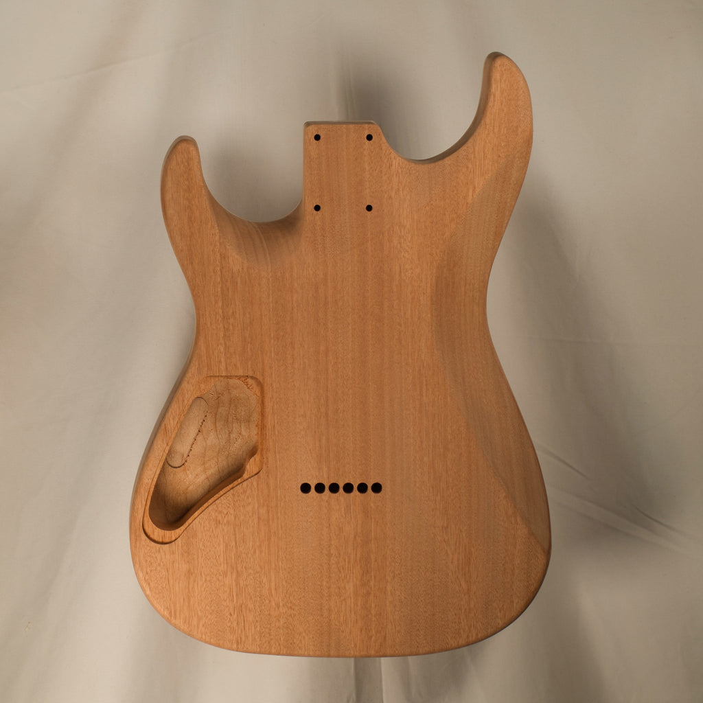 Maple/Mahogany Carved Top Dinky Strat