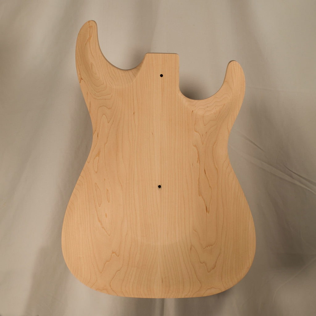 Alder/Maple Carved Top Dinky Strat Guitar Body